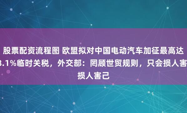 股票配资流程图 欧盟拟对中国电动汽车加征最高达38.1%临时关税，外交部：罔顾世贸规则，只会损人害己